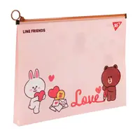 Папка-конверт на блискавці A4 YES Line Friends Brown 492090 24х32х2.5 см