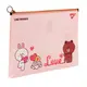 Папка-конверт на молнии A4 YES  Line Friends Brown 492090 24х32х2.5 см