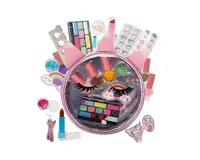 Игровой набор косметика, тени, лаки, помады, аппликаторы, глиттеры, баф, накладные ногти, наклейки, разделитель, сумочка. Multicolor (152945)