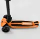 Самокат Lamborghini трехколесный складной алюминиевый руль, колеса PU со светом. Orange and Black (102314)