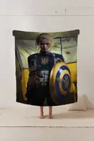 Плед патріотичний 3D Могутня захисниця 29596 180х215 см