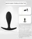 Силиконовая анальная втулка Black silicone, размер М