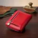 Кожаный женский кошелек на молнии с металлическим логотипом производителя ST Leather 19484 Красный
