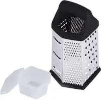 Терка 6 гранная с контейнером 22.8 см Easy Kitchen Renberg RB-4161-BK
