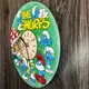 Детские настенные часы цветные «Смурфики»