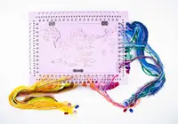 Органайзер-парковка с отверстиями для намотки ниток Русалка ТМ Embroidery Craft Органайзер под процесс 35х26х6 66 отверстий лаванда OG-076