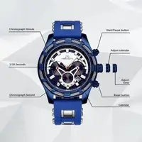 Чоловічий годинник Megalith 8042M | Rubber Band Blue