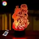 3D ночник "Персонажи Магическая Битва" (УВЕЛИЧЕННОЕ ИЗОБРАЖЕНИЕ) подарочная упаковка + 16 цветов + пульт ДУ 3D