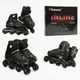Роликовые коньки 921-17 L Best Roller колеса PU светятся. Black (размер 39-41) (186086)