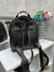 Черная с красным внутри - сумка-рюкзак Lady Bags на два отделения на молнии, со съемными кисточками (0387)
