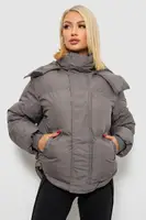 Куртка женская зимняя короткая, цвет серый, 244R983