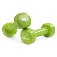 Гантель виниловая PowerPlay 4125 Achilles Green, 2*3 кг