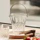 Ведерко для льда стеклянное 1 л с металлическими щипцами HP-19-21GLASS