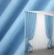 Комплект (2шт. 1х2,7м.) штор из ткани блэкаут, коллекция "Bruno", Турция. Цвет голубой. Код 959ш 31-365