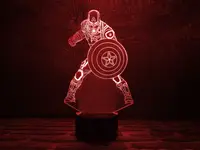 Сменная пластина для 3D ночника "Капитан Америка 3" 3DTOYSLAMP