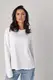 Трикотажна жіноча кофта в стилі oversize - білий цвет, M