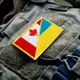 Набор шевронов 2 шт с липучкой Флаг Украины и Канады 5х8 см вышитый патч нашивка шеврон Украина и Канада