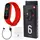 Фитнес браслет FitPro Smart Band M6 (смарт часы, пульсоксиметр, пульс). Цвет красный