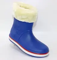 Детские синие сапоги из пены со съемным меховым чулком синий