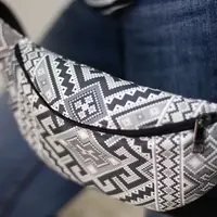 Сумка-бананка Bumbag унисекс на пояс и через плечо Орнамент 27x16 см