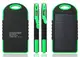 Внешний акумулятор Power bank 20000 mAh с солнечной панелью и фонариком (1656) Зеленый