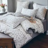 Постільна білизна євро з мокрої бавовни з простирадлом на резинці Mallory Home Print 6 21128 200х230 см