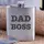 Фляга стальная "Dad boss", английский, Деревянная подарочная коробка с гравировкой