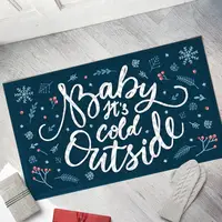 Коврик придверный с принтом Baby, it’s cold outside 45x75x0,4 см (KOV_20S025)