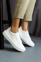 Женские кеды кожаные весна/осень белые Multi-shoes Ok 41