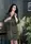 Женский Велюровый Халат 701 - Хаки (L - 3XL) 3XL