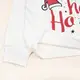 Пижама детская с начесом с праздничным принтом Ho-ho-ho