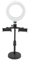 Кільцева LED лампа діаметром 16 см CXB-160A зі стійкою і з пультом (5741)