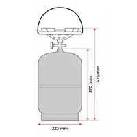 Комплект газовий балон кемпінговий 12 л. INTERTOOL GS-0012