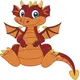 Картина по номерам Strateg Дракончик ES089 30х30 см