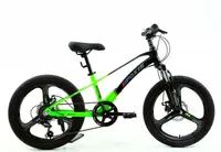 Детский спортивный велосипед 20 дюймов Corso Fox 15 FX-740 магниевая рама Shimano Revoshift 7 скоростей. Black and Green (194559)