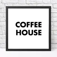 Постер в рамке Coffee house 30x30 см (KMT_COF008_BL)