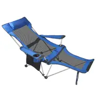 Розкладне крісло шезлонг Lesko SW233 Blue для відпочинку пікніка дачі портативний