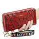 Женский кошелек Baellerry N2823 Red портмоне для хранения денег карточек монет на змейке