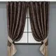 Комплект (2шт. 1,1х1,7м.) коротких штор из жаккарда. Цвет венге с бежевым. Код 033дк 12-0046
