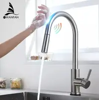 Розумний сенсорний змішувач для кухні WanFan з висувним виливом кухонний кран з сенсорним датчиком