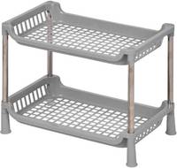 Этажерка Fabrika Home 2-х ярусная 27.5 х 17 х 22 см Серая (FK0247)