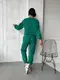 Костюм из микровельвета AO207 Зеленый Oversize XL-3XL