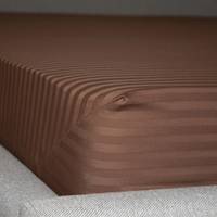 Простынь-чехол на резинке полуторная ТЕП Сатин Chocolate 2-04799_34330 180х200 см шоколадная