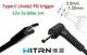 Переходник на 12v (max 5a, 60w) 3.5x1.35mm 1m з USB Type-C (male) Power Delivery PD (WITRN) тригер (A class) 1 день гар.