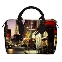Сумка бочонок Barrel Ночной Париж 28x18x17 см (SB_14M050_BL)