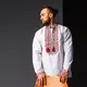 Вышиванка Moderika Назар белая с красным орнаментом 46