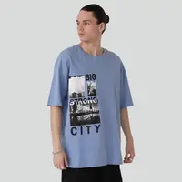Футболка мужская GBI "City" оверсайз лонг Cиний р. XXL-XXXL (14039)