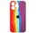 Силиконовый чехол для iPhone 13 Pro - Rainbow, Разноцветный / Красный
