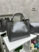 Графіт - елегантний стильний зручний комплект сумка + клатч 2505