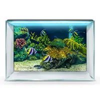 Наклейка с рыбами и морской флорой для аквариума 75х125 см. (1250х750)